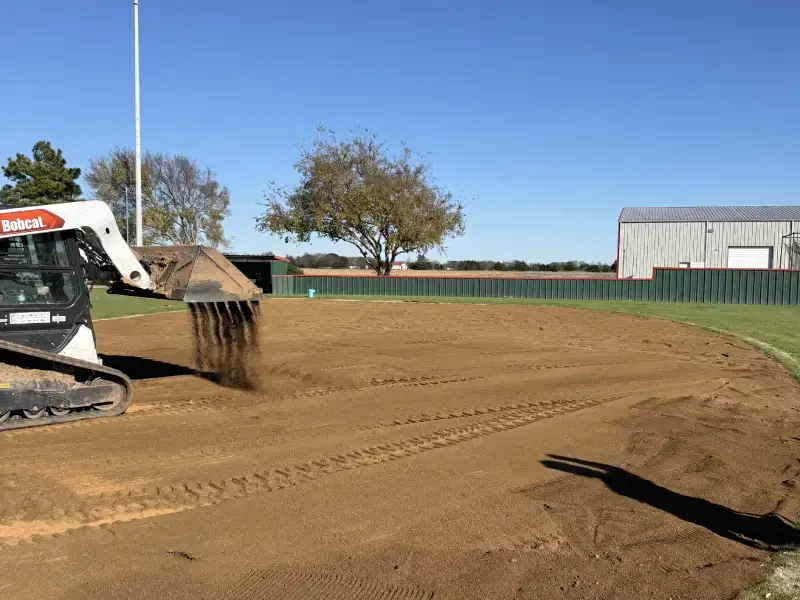 3L Land Services baseball field infield grading bobcat sports complex ivanhoe tx 3l land services