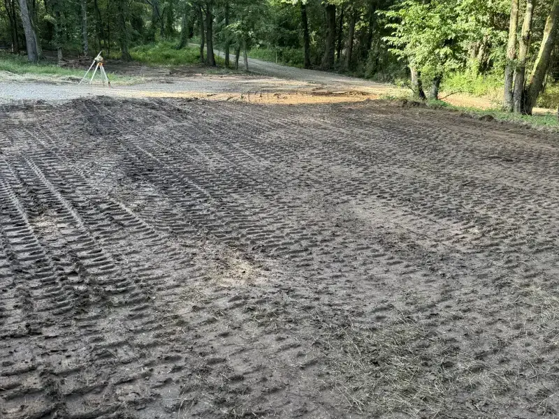 3L Land Services building pad grading laser level wooded homesite ivanhoe tx 3l land services