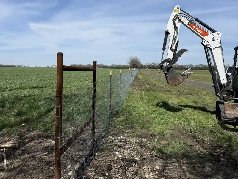 3L Land Services fence installation bobcat mini excavator post setting pasture ivanhoe tx 3l land services
