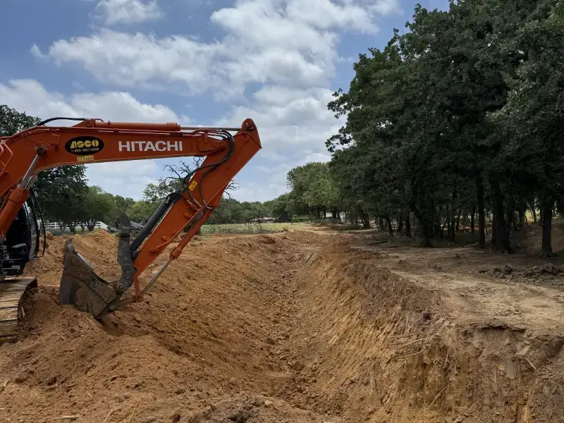 3L Land Services trenching excavation hitachi red clay rural ivanhoe tx 3l land services